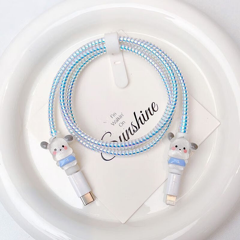 Jieyu universal data cable protective cover supports all models of Apple VIVO Huawei OPPO anti-breakage and winding Main picture