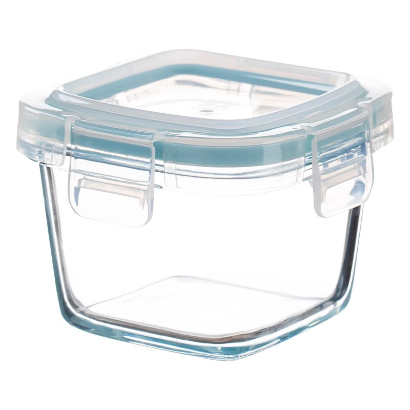 Home KATEI STORY Japanese frozen soup packaging box frozen crisper food grade borosilicate glass lunch box rice small lunch box office worker borosilicate glass square 180ml single piece