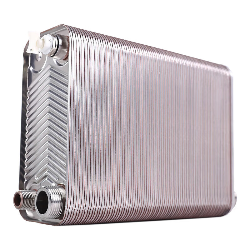 New Warriors Brazed Plate Heat Exchanger Household Radiator Floor Heating Over Water Hot and Cold Stainless Steel Over Water Heat Exchanger Thickened 32-layer Same Side