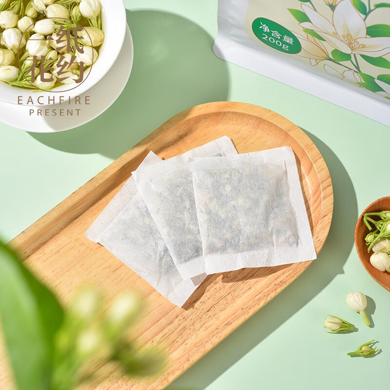 A paper flower covers several miles, green tea bag, strong-flavor bag, Hengxian jasmine tea cold brew tea bag, 1 bag of jasmine tea + 1 bag of black oolong - Wuyishan