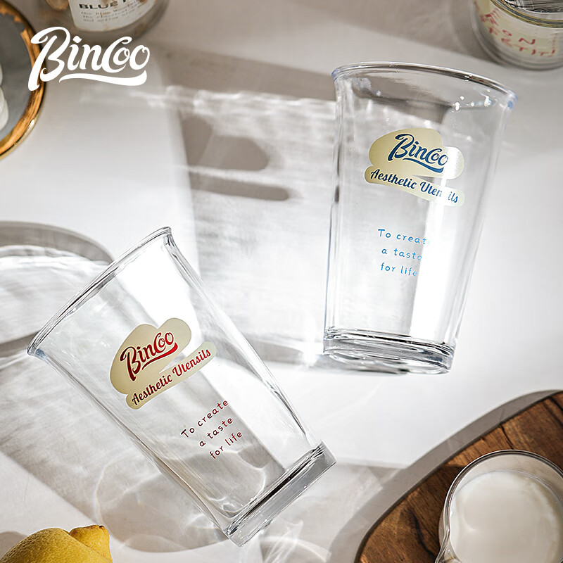 Bincoo glass coffee cup ice American cup dirty ice latte cup cold drink summer ins transparent mug