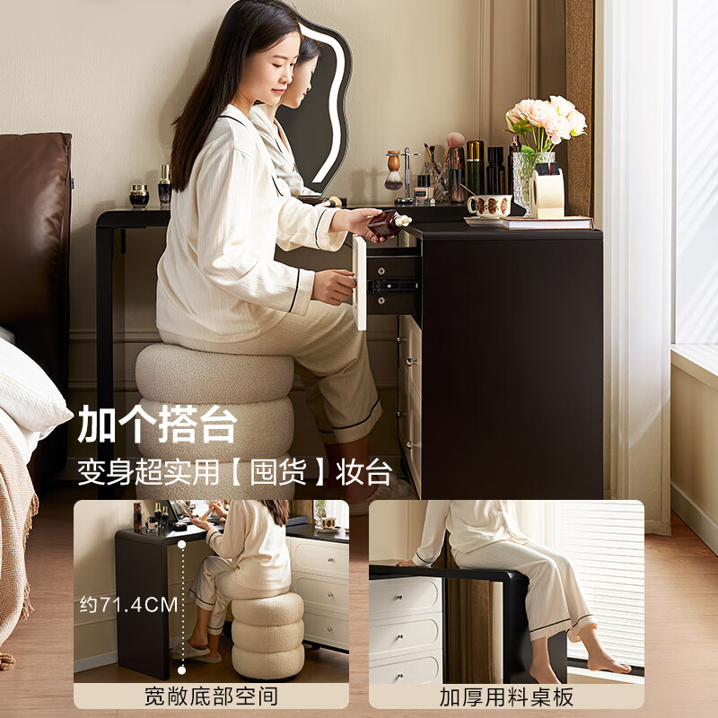 Quanyou Home French Retro Bucket Cabinet Dresser Integrated 2024 New Solid Wood Leg Storage Corner Cabinet Furniture