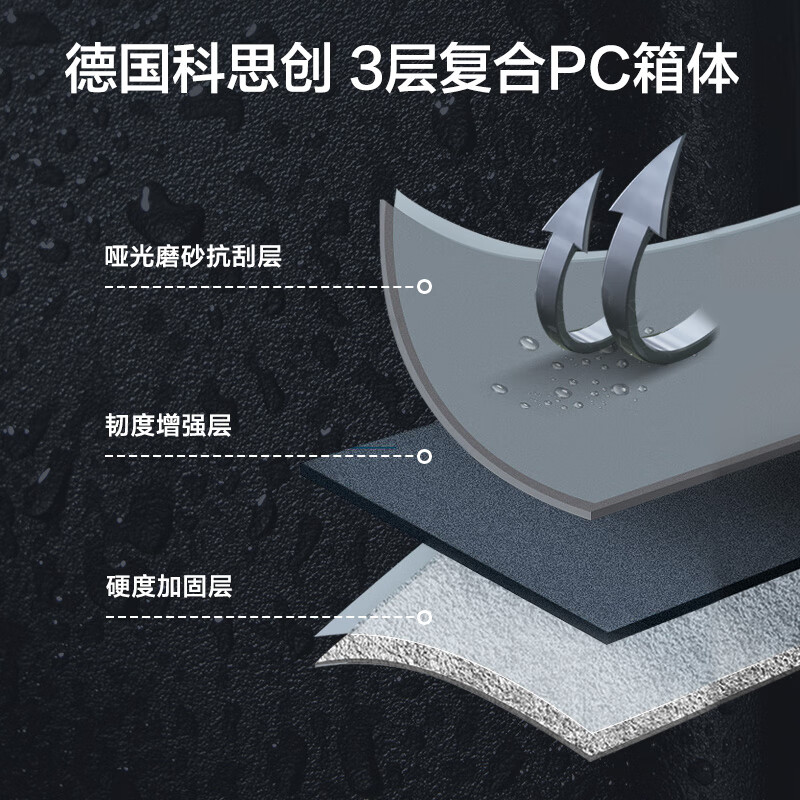 Made in Tokyo, Boundless one-touch front-opening aluminum frame suitcase, men's and women's large boarding suitcase, graphite gray 20 inches