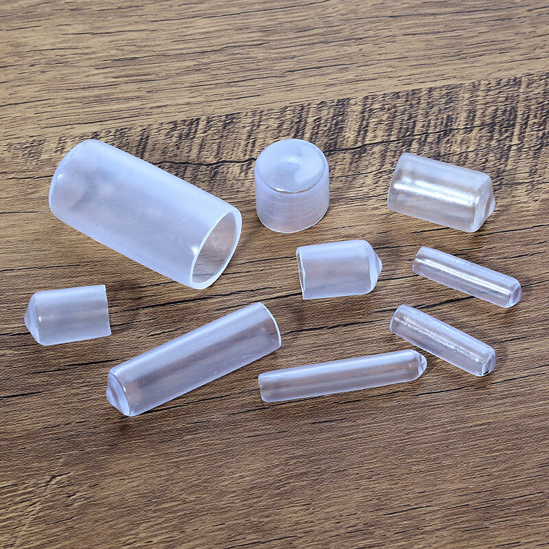 Thousands of pieces of light rubber protective cover wire cover round tube protective cap steel bar cover thread protection transparent white protective cover silicone hook cover PVC screw rod fiber optic cable insulation plastic plug sealing material piece inner diameter 17x25mm 20 pieces transparent