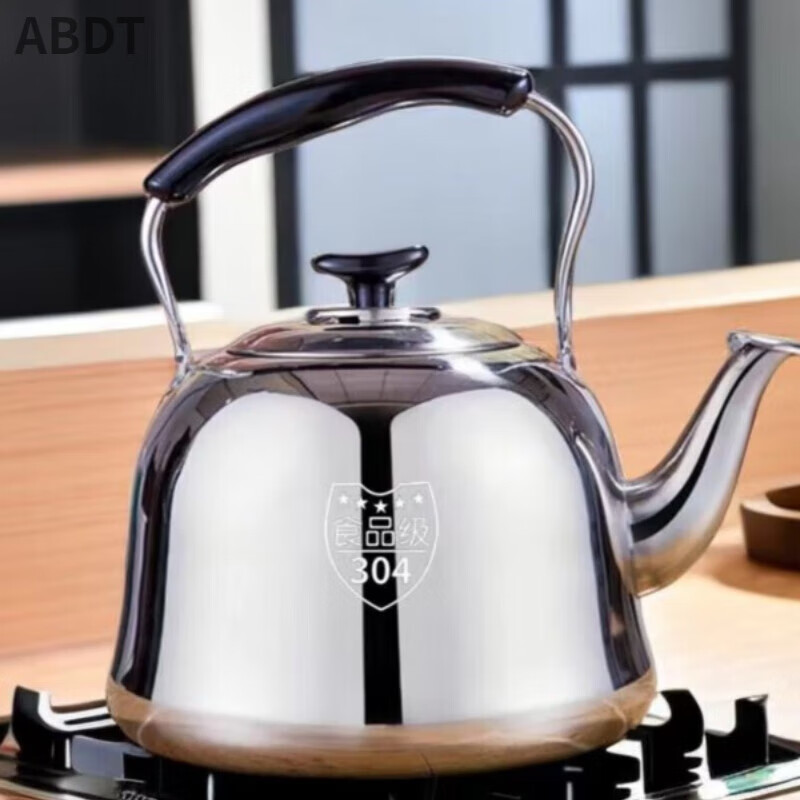 ABDT extra thick 304 stainless steel kettle, gas induction cooker, special household thickened large-capacity sound kettle teapot 4L thickened 304 sound kettle can hold 6 pounds of water