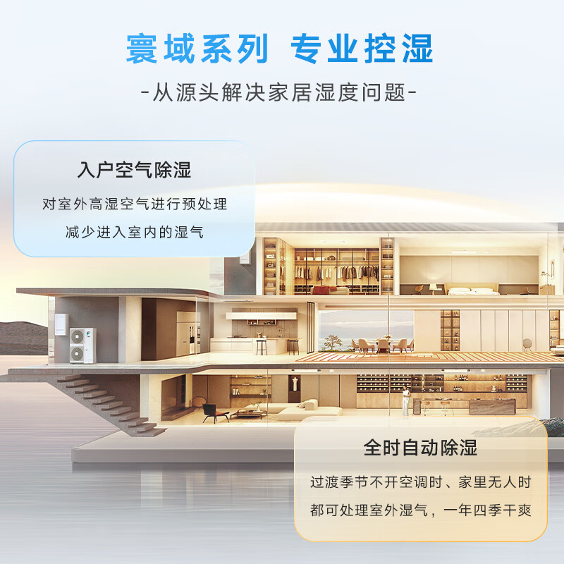 Daikin (DAIKIN) central air system universal series fresh air dehumidification household central air conditioning one to four flagship three-pipe series fresh air floor heating dehumidification multi-online frequency conversion universal series DaikinCare official customer service one-click direct access