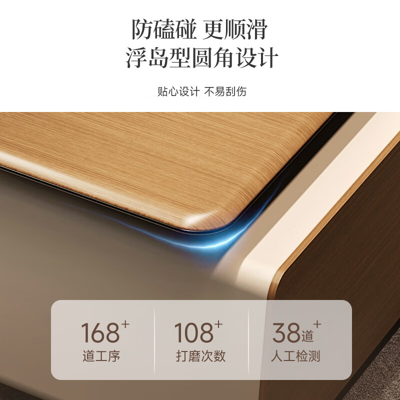 Wolin E0 desk light luxury boss desk modern boss desk president desk boss desk office desk and chair combination 2.4 meters president desk-long side cabinet