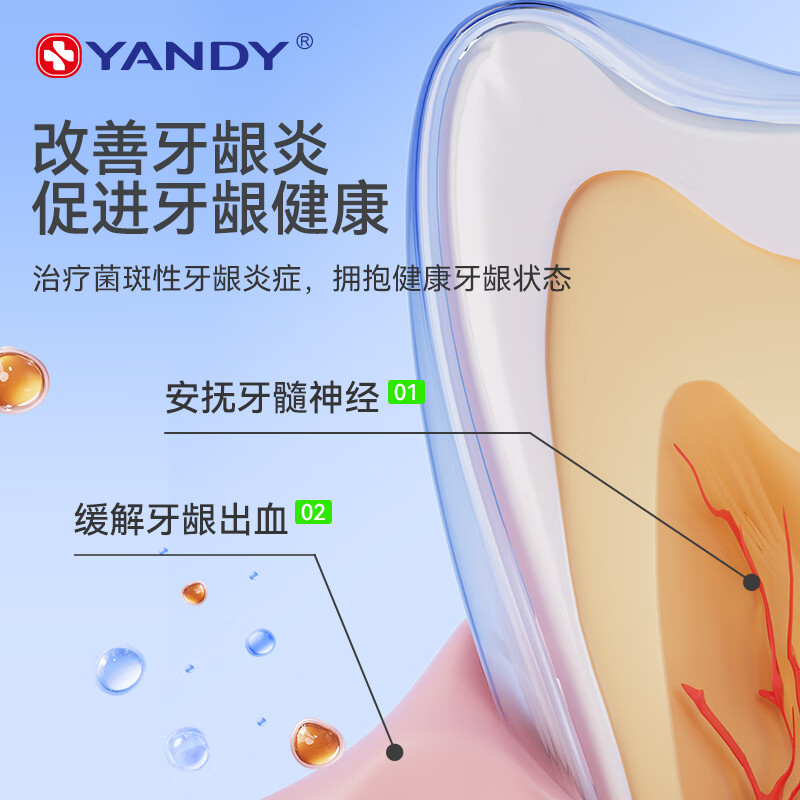 YANDY Medical Toothpaste Tooth Desensitization Paste 130g*2 Anti-Sensitive Toothpaste Relieves Tooth Sensitivity, Bleeding Gums, and Plaque