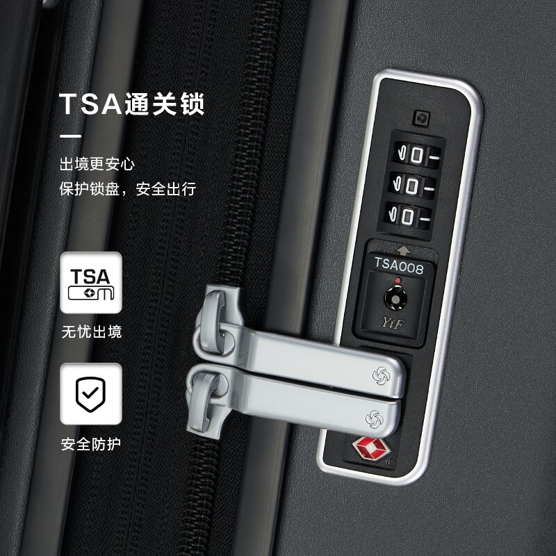 Samsonite suitcase 20-inch zipper frame box large capacity expandable travel bag QX2 black boarding case