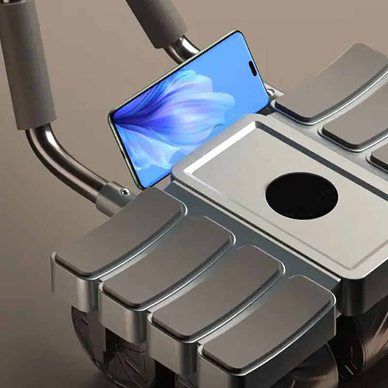 Star rudder fitness abdominal wheel automatic rebound four-wheel six-elbow support men's exercise exercise abdominal muscle wheel fitness equipment for women ZP black six-wheel eight-elbow support 2025 new