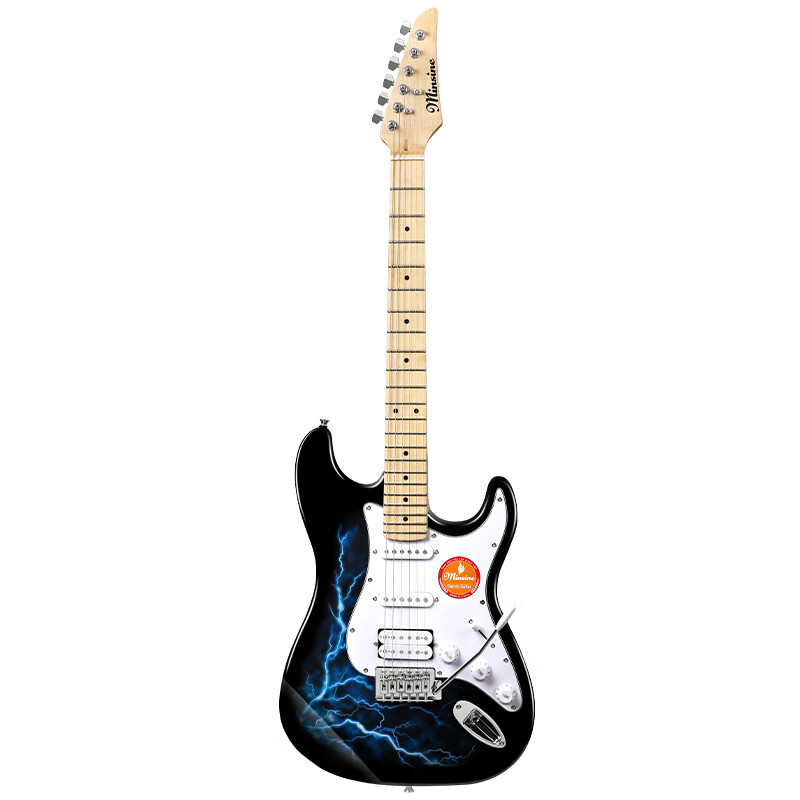 Minsine Magic Sound/Blue Lightning Advanced Single Shake Electric Guitar Set Comes with entry-level learning materials