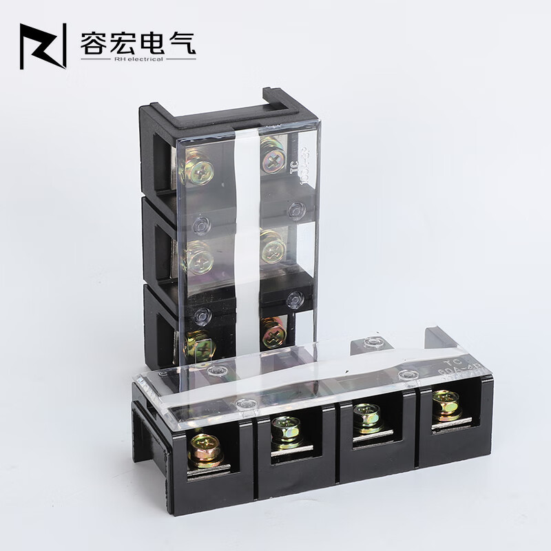TC60/100/150/200/300/400A high current terminal block 2/3/4/5P copper terminals TC2005/200A5 positions