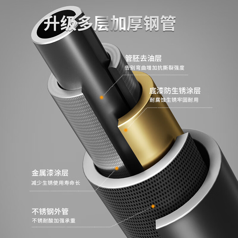 Schneider horizontal bar indoor pull-up device household horizontal bar pull-up rack floor fitness equipment tripod board upgraded anti-slip 96-135cm