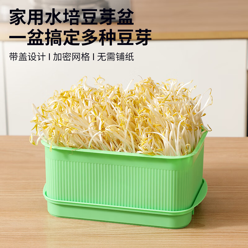 Jackino bean sprout sprouter bean sprout artifact germination pot special seedling tray hydroponic vegetable pot green with lid