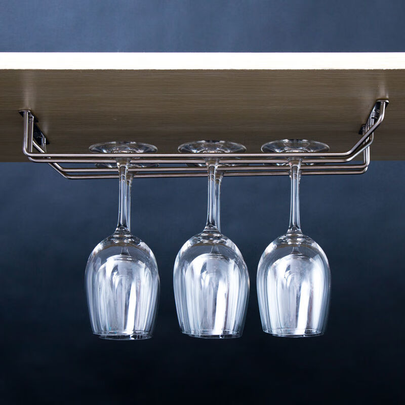 Goblet Hanger 304 Stainless Steel Red Wine Glass Rack Upside Down Red Wine Glass Hanging Cup Rack Goblet Hanging Cup Rack Gold Length 18cm 2 rows