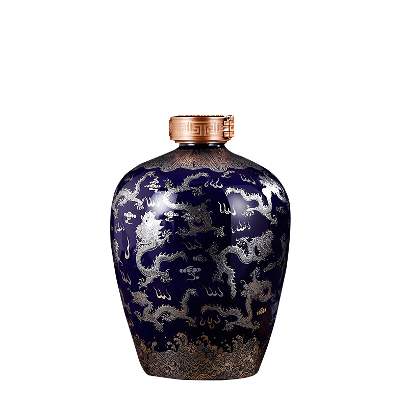 Miaopule 2025 Year of the Dragon Wine Bottle Porcelain Bottle Wine Bottle Wine Jar Wine Jar Household Empty Bottle Ceramic Retro Cellar Jingdezhen Dragon Bottle Burning 3 Jin Red Bottom Golden Dragon