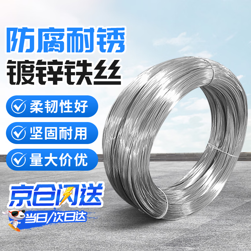 Beifute Galvanized Iron Wire Fixed Bundling Fine Iron Wire Anti-rust Electroplated Iron Wire No. 12 5kg 2.8mm Thick