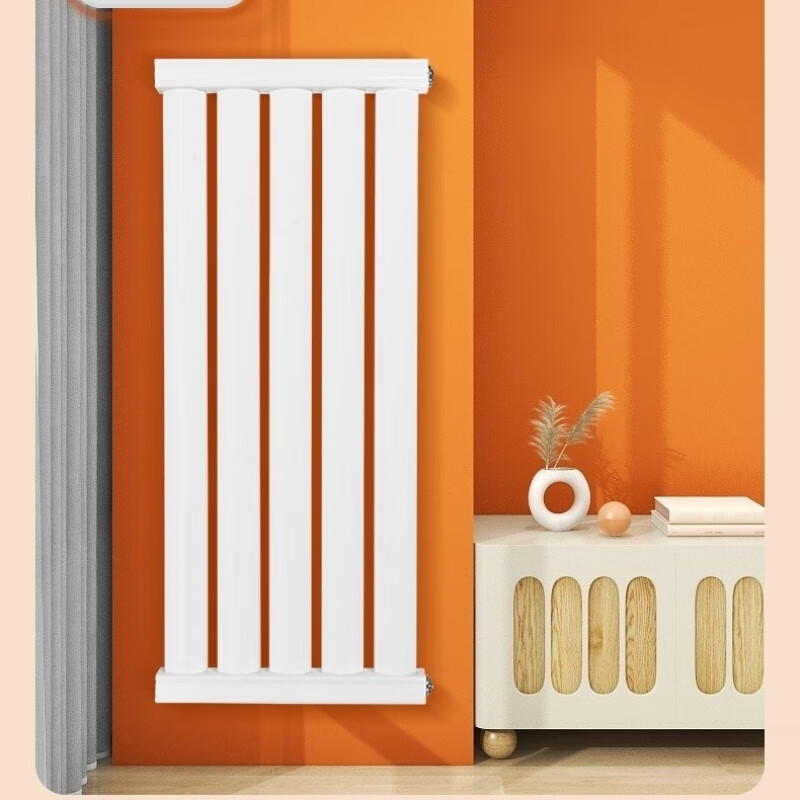Qinkai steel radiator large water channel household central heating water heating radiator wall-mounted horizontal bedroom living room heating 8 columns high 80 cm long (thickness 2.0) 650mm
