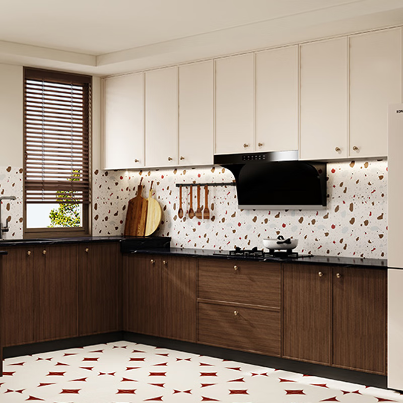 Sophia cabinet customization Medieval style retro kitchen decoration kitchen cabinet cupboard integrated quartz stone countertop stove cabinet cabinet custom gold