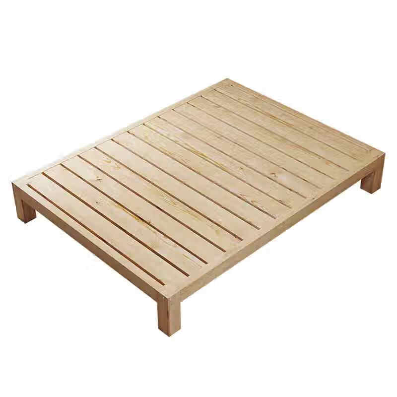 Yinghuan tatami solid wood bed without bedside 1.5 meters simple pine double bed 1.8 rental bed 1.2 meters factory direct sales natural pine model solid wood bed 30 high 1 meter wide 1.9 meters long