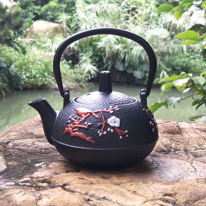 Kettle Iron Copper Coin Iron Kettle Japanese Iron Art Teapot Handmade Retro Gold Iron Kettle Ancient Coin Retro Kettle Cast Golden Flying Fish 1ml
