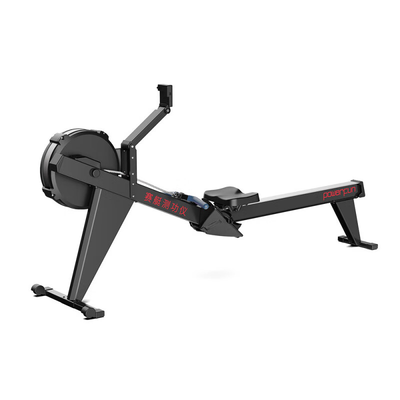 POWERFUN Wind Resistance Rowing Machine Home Indoor Training Silent Rowing Machine Power Measurement Sports Aerobic Gym Rowing New Style PF580 Black (Heightened Instrument Model)