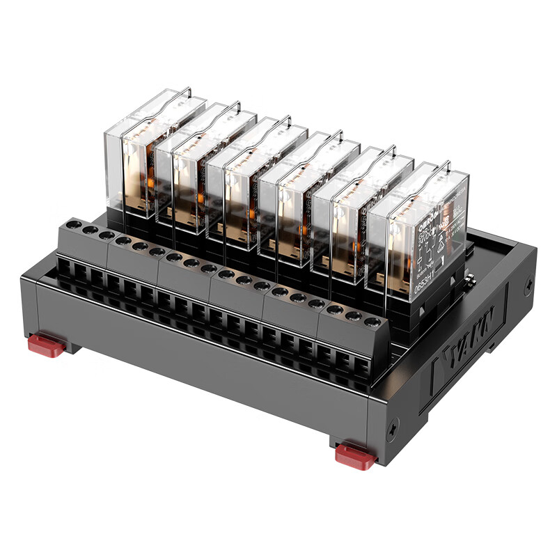 Omron optocoupler isolation relay module 3.3V24 microcontroller PLC signal amplifier board 8-channel 16-channel module YKM-1Z-G-02 channel trigger voltage 12-24V coil