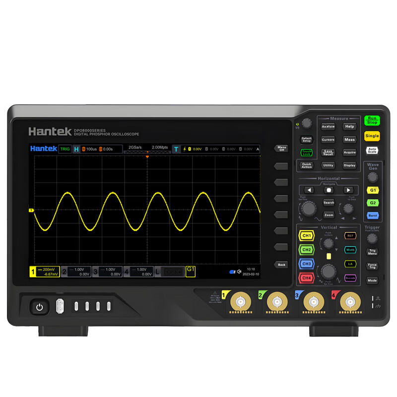 Hantek Hantek oscilloscope DPO8024C/8024E integrates 7 instruments spectrum signal source logic analyzer DPO8024C (200M+4CH+8G sampling rate)