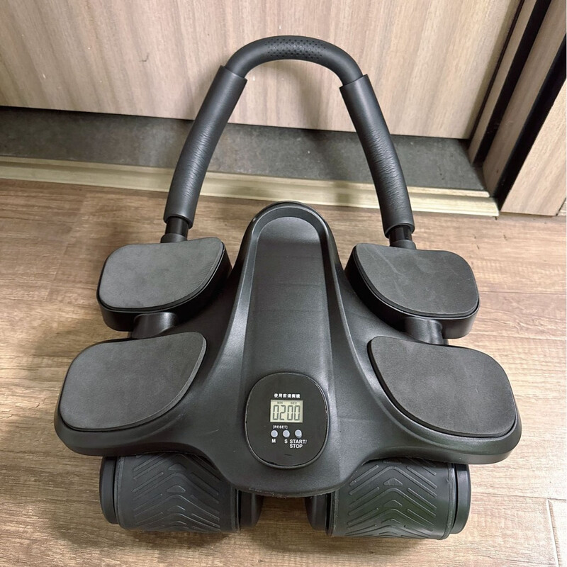 ADKING's new four-wheel abdominal fitness wheel, automatic rebound and abdominal muscle training tool for men and women, home curling and slimming belly training, orange crocodile style two wheels