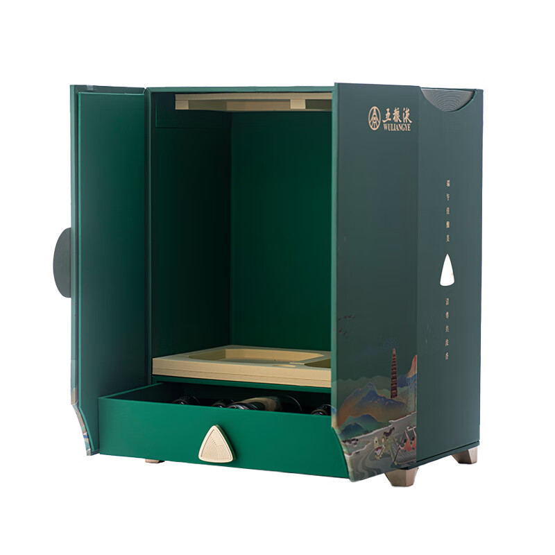 2025 New Gift Wuliangye Guojiao Wine Bottle Gift Box Empty Box Year of the Dragon Year of the Ox Zodiac Mid-Autumn Festival 500ml Wuliangye Year of the Ox Zodiac Gift Box Empty Box with Two Bottles