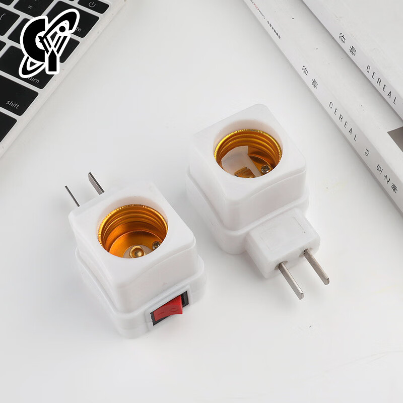 E27 screw two-pin lamp holder socket wall lamp holder mobile pipe lamp holder lamp holder (pack of 5)