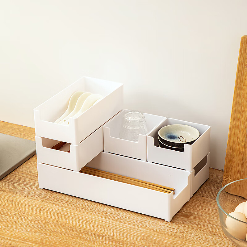 Meishute kitchen drawer chopstick storage box knife divider chopsticks cutlery and cutlery organizer small box compartment placement artifact 40*50CM set small 3/medium 4/large 3