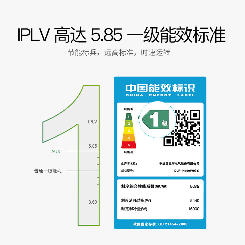 AUX central air-conditioning multi-split one-to-many duct machine, new level of energy efficiency, full DC frequency conversion, 0 yuan installation, large 6 horses, first-level energy efficiency, 160W (G1), one to six, full DC frequency conversion (0 yuan to install)