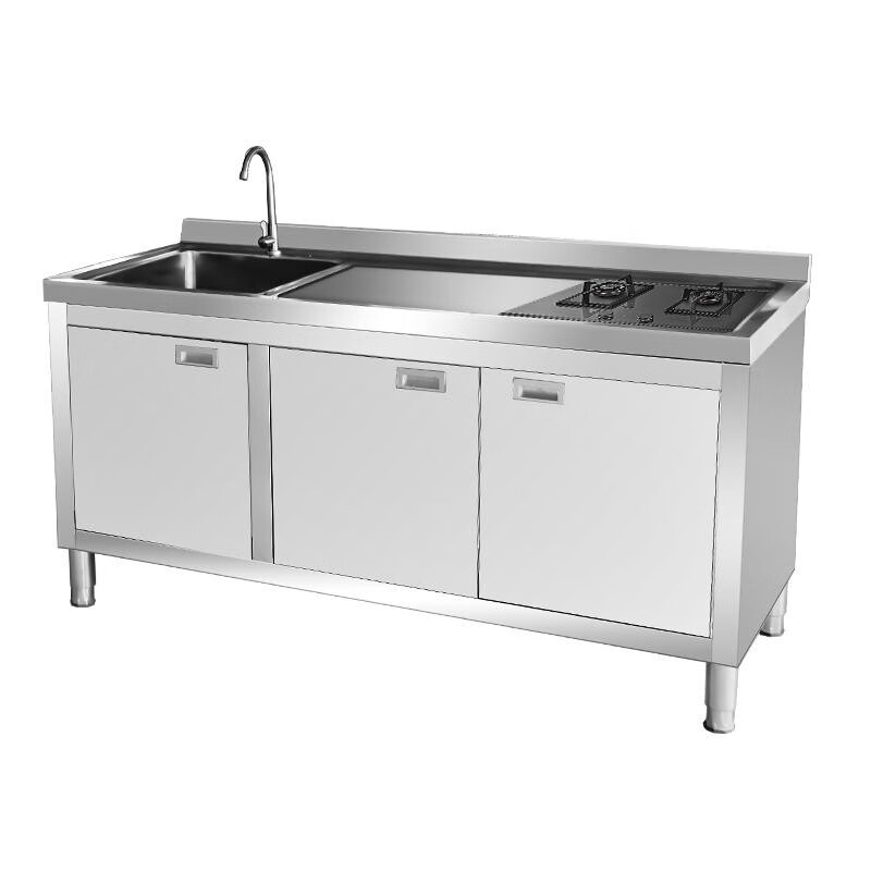 JOMOO kitchen stainless steel vegetable sink stove cabinet pool sink flat integrated cabinet cabinet home commercial custom 304 customized model can be made into a platform model can be added to the stove gas