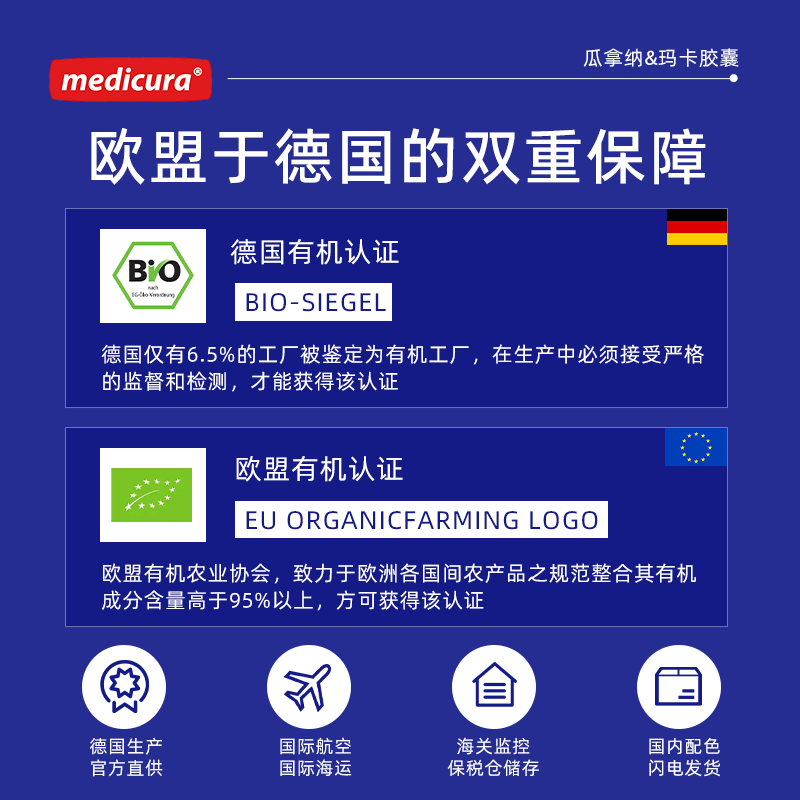 MEDICURA imported maca capsules from Germany, maca guana sodium, testosterone, testicle-stimulating men's sexual health care products, anti-fatigue products, 3 bottles, 90% of users choose the value pack, energy perpetual motion machine