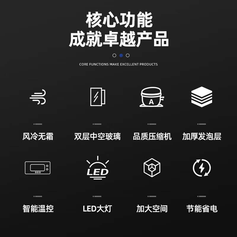 Polar Bear (BEIJIXIONG) Display Cabinet Refrigerator Freezer Commercial Beverage Cabinet Direct Cooling Air Cooling Direct Cooling Fresh Cabinet Supermarket Glass Door Refrigerator Vertical Beer Cabinet Three Door Down Machine Pure Air Cooling Frost-free Black and Red Model (1188L)