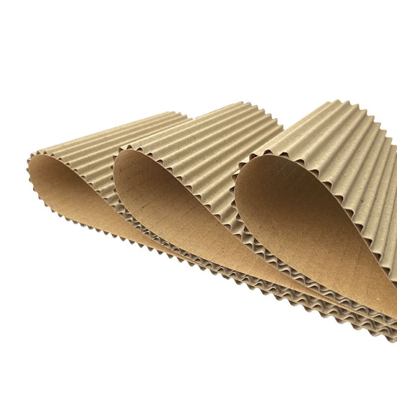 Corrugated cardboard double layer thin leather sheet paper cat claw roll ring DIY handmade corrugated furniture kraft wrapping paper customization 100*100cm*10 sheets double layer corrugated paper thickness 3mm