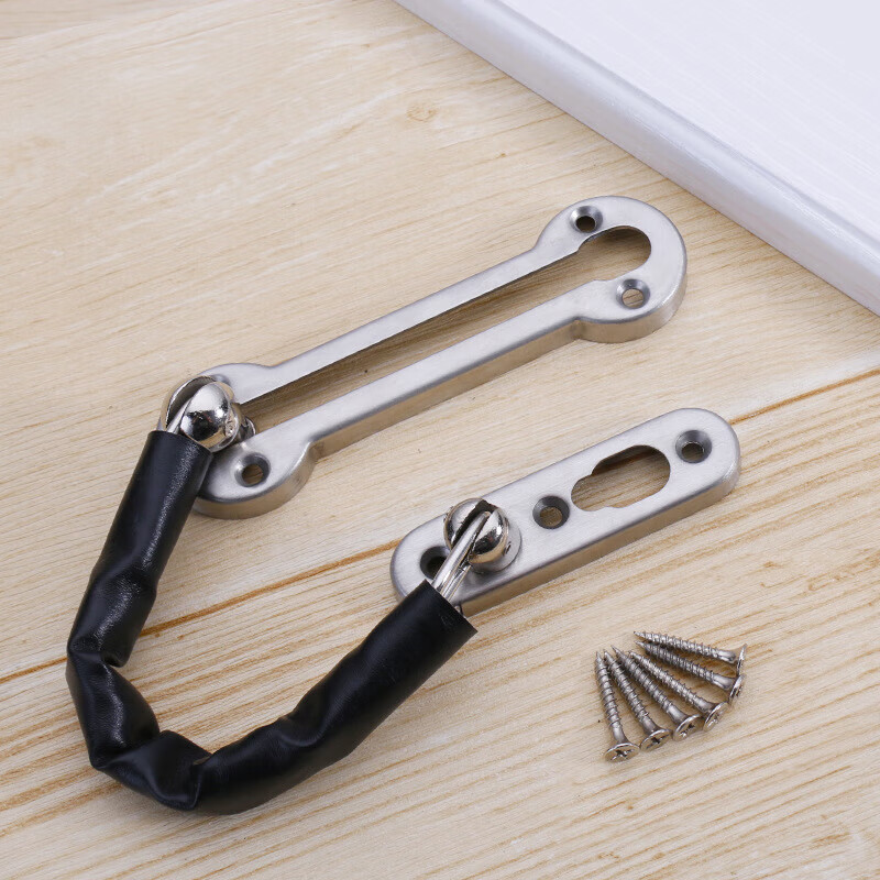 Shanglijin anti-theft chain thickened stainless steel door bolt hotel room door chain buckle door chain thickened door buckle bolt brushed silver