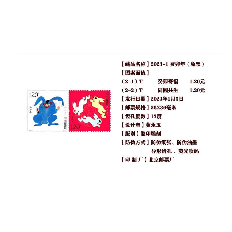 Haozangtianxia 2023 Year of the Rabbit Zodiac Commemorative Coin 1234 Year of the Rabbit Zodiac Stamps Rabbit Safe Family Portrait