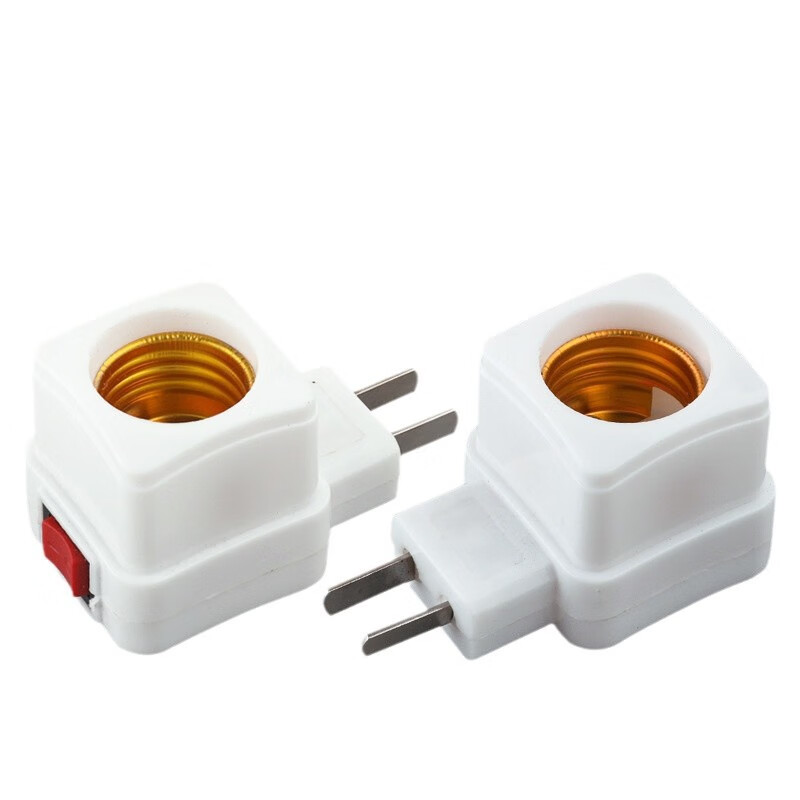 E27 screw two-pin lamp holder socket wall lamp holder mobile pipe lamp holder lamp holder (pack of 5)