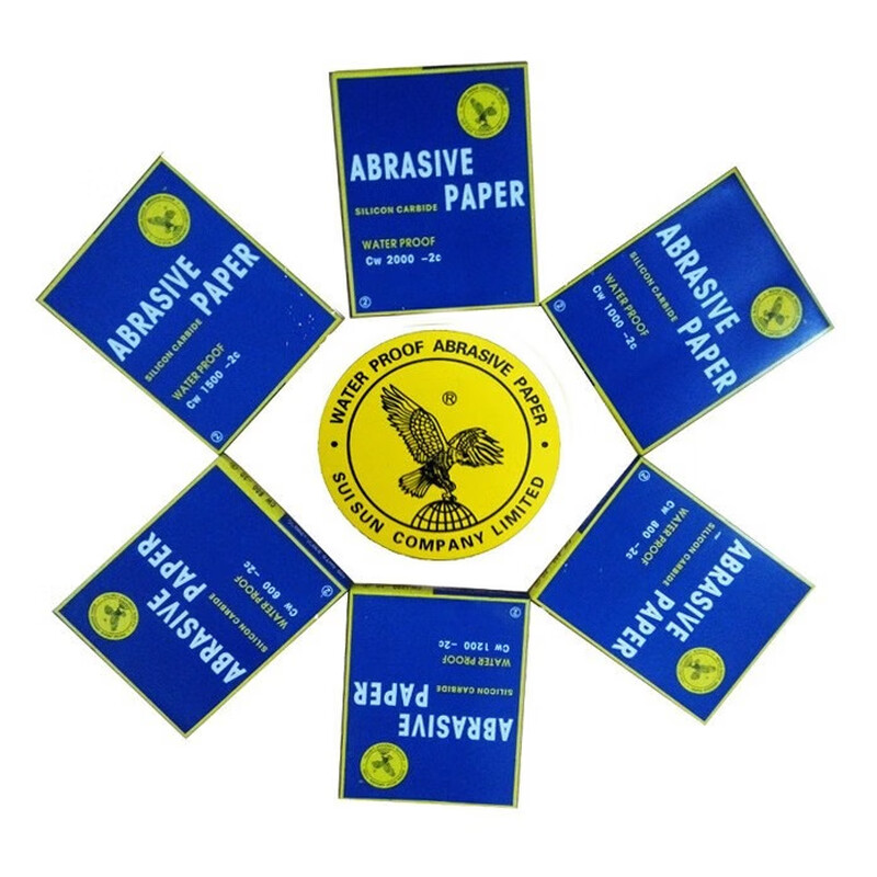 Eagle hemisphere sandpaper Eagle brand sandpaper 800 mesh 100 sheets Wet and dry dual-use metal wall furniture antique jade polishing tool