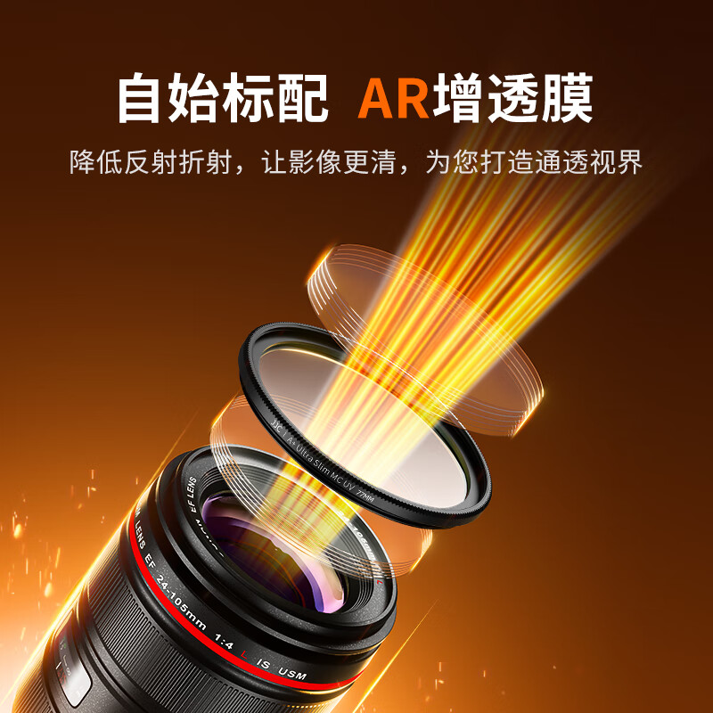 JJC uv mirror 67mm filter lens protection mirror suitable for Canon 24-105 R6 R6 second generation camera EF-S 18-135 90D Panasonic 20-60 S5 S5M2