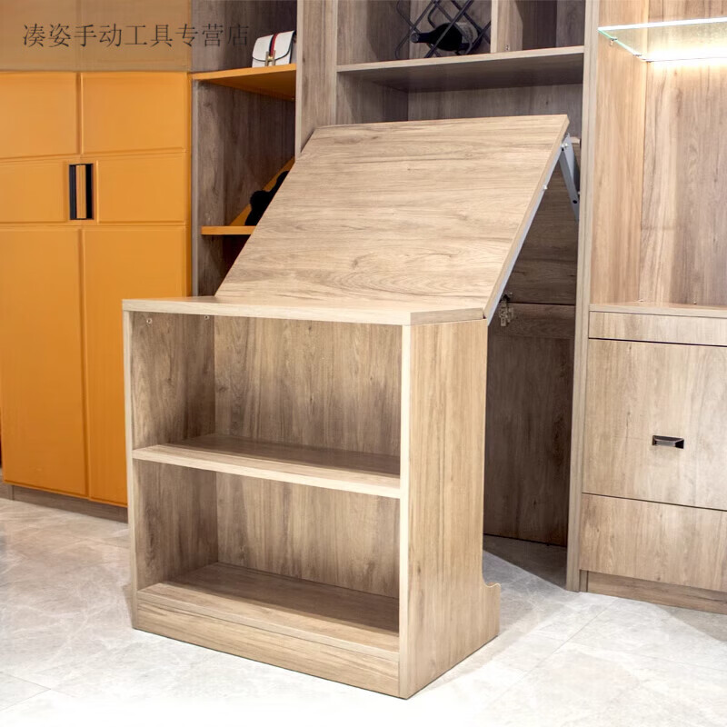 Ai style flip-up hidden folding table dining table hardware accessories multi-functional invisible retractable desk wine cabinet sliding track default