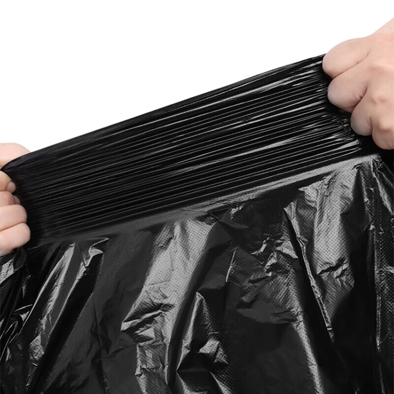 Lide Large Flat Mouth Garbage Bags Thickened Black 50*60cm*150 Garbage Bags for Household Use