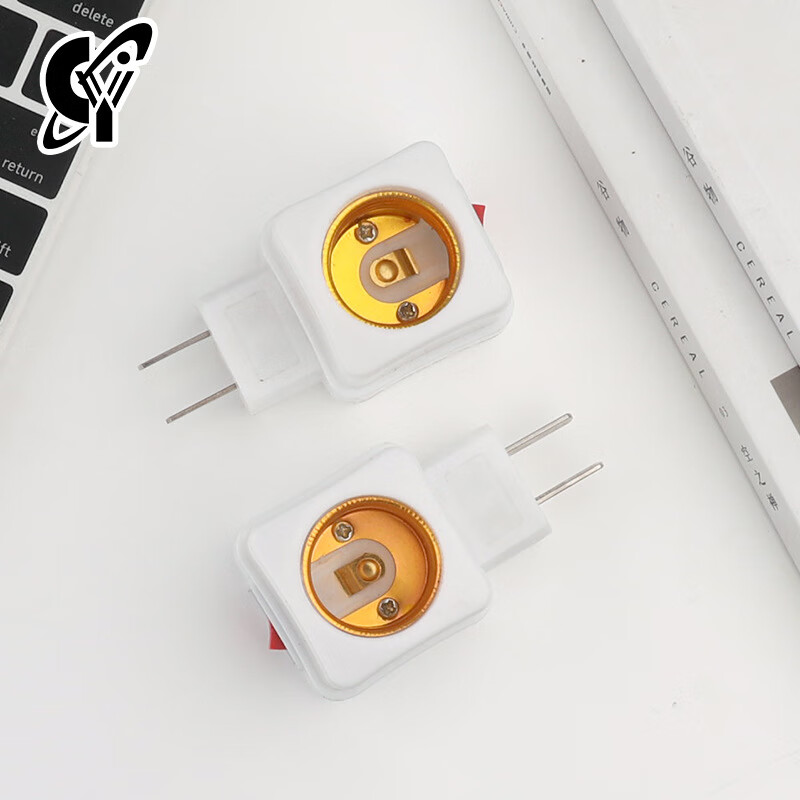 E27 screw two-pin lamp holder socket wall lamp holder mobile pipe lamp holder lamp holder (pack of 5)