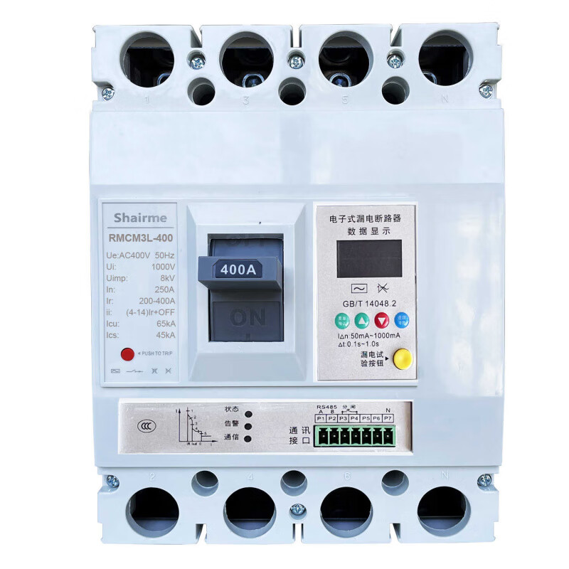 Shanghai People's three-phase four-wire intelligent phase-deficient zero-leakage circuit breaker over-under-voltage overload short-circuit protector three-phase four-wire 250A