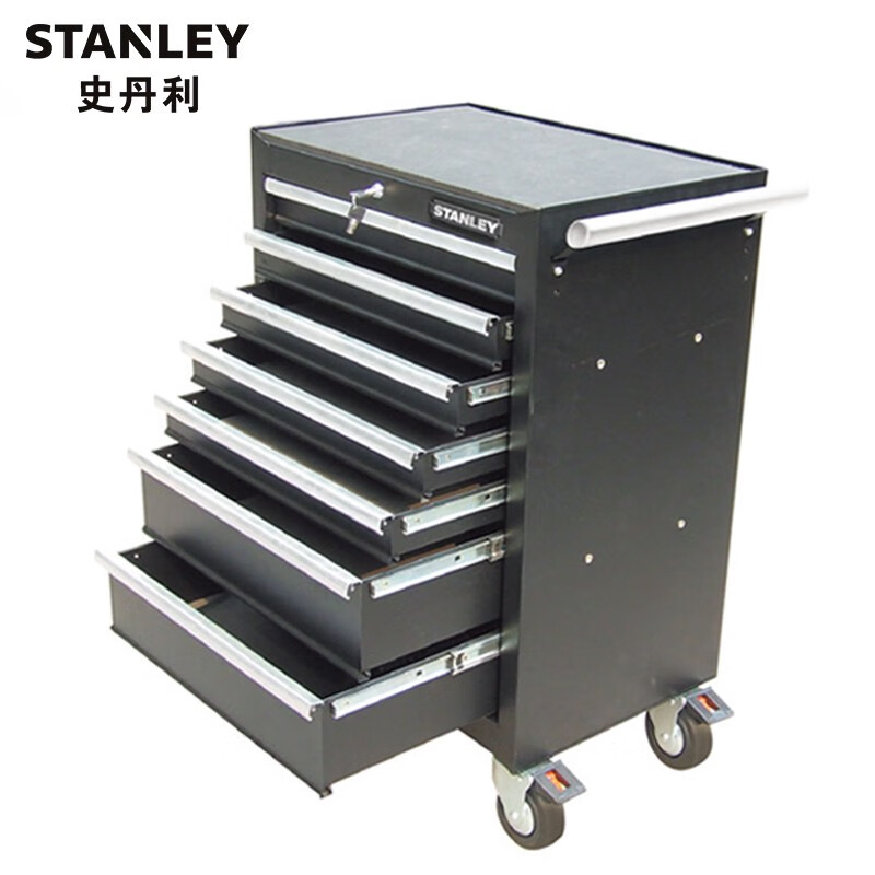 Stanley (STANLEY) Stanley 7-layer drawer tool cart mobile hardware tool cart trolley maintenance tool box 93-547-23 7-drawer tool cart 93-547-23