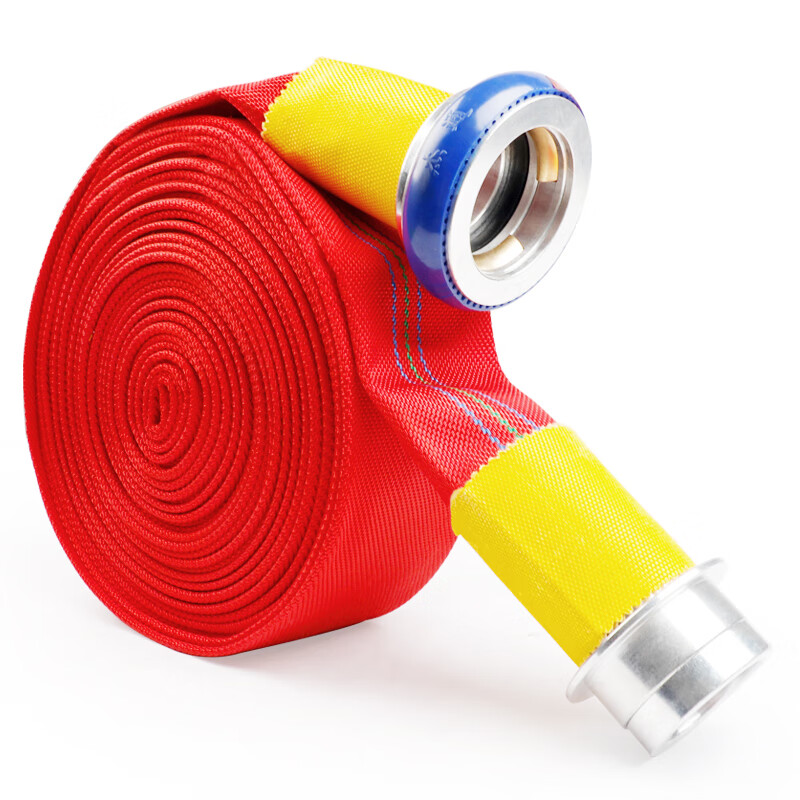 Fire hose 13-65-20/25 red polyurethane rubber lined high pressure wear-resistant thickened 2.5/3 inch water pipe DN50 16-65-20 red hose with inner buckle interface 2.5 inches