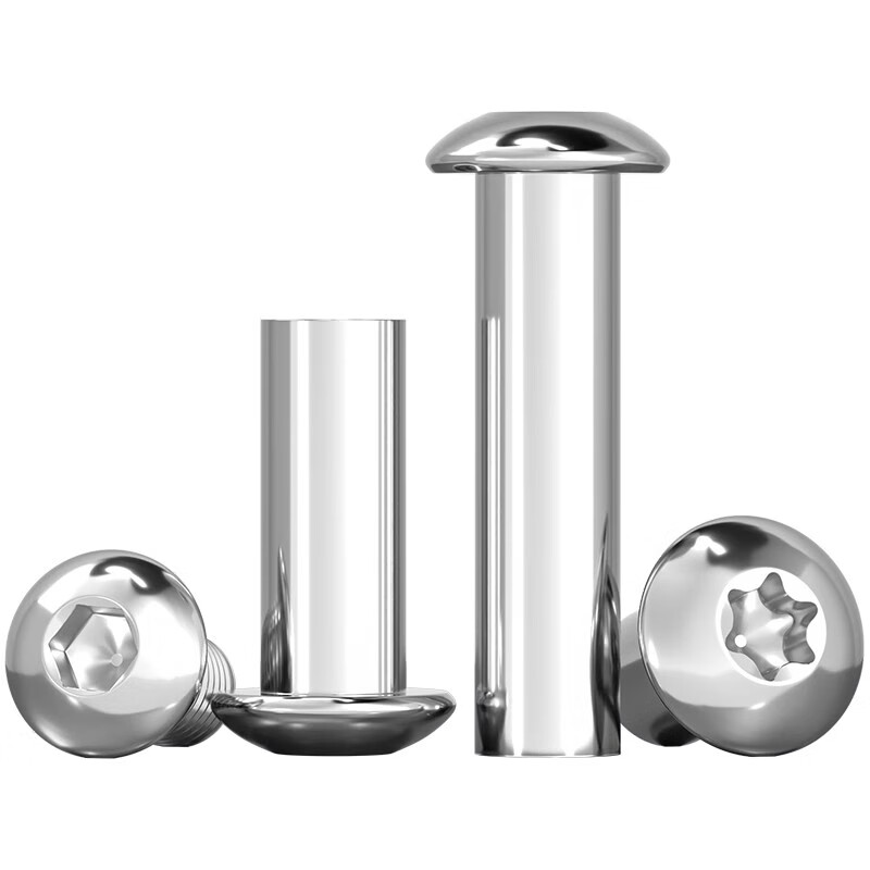 Fengji 304 stainless steel round head hexagonal furniture screws plum lock nut butt plywood nut MM5M6M8 M5*43-2 only