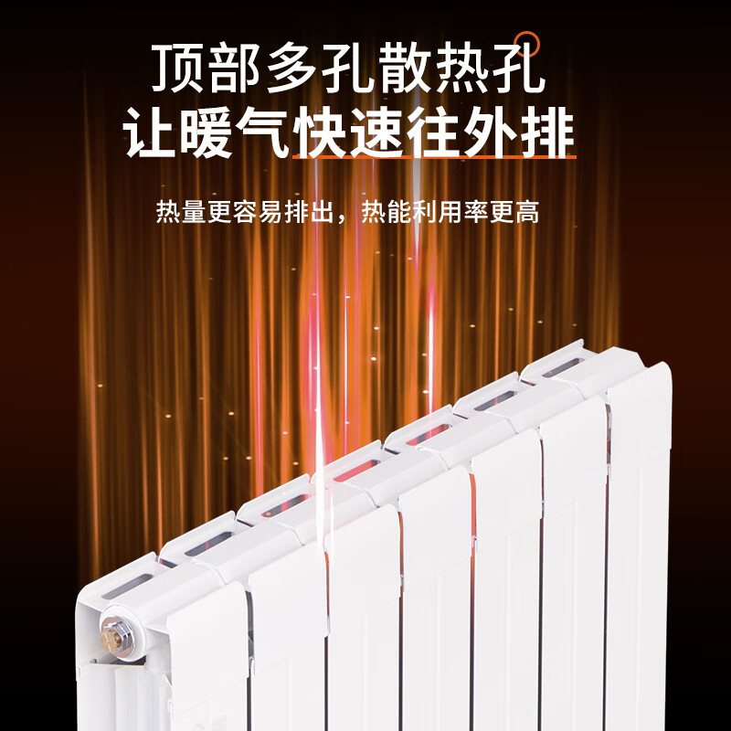 Nuanxue Huaju radiator household copper-aluminum composite 75 75 radiator plumbing whole house living room bedroom wall-mounted central heating 400mm*1 column 10 columns/group